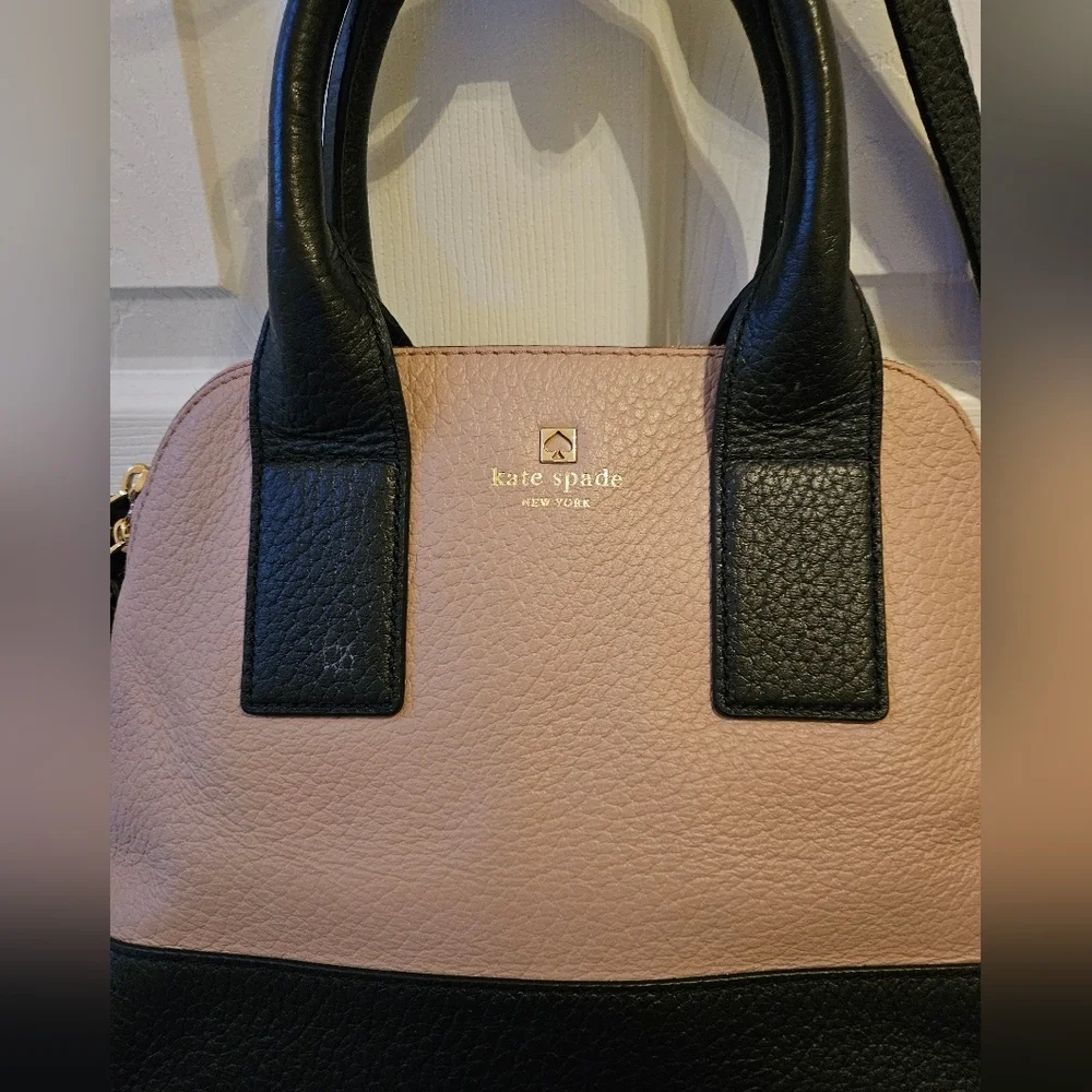 Kate Spade Southpark Avenue Jenny  Black & Pink/Rose Beige Satchel/Shoulder Bag